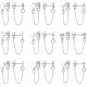 9 Pairs Chain Earrings Ear Cuffs Minimalist Bar Earrings With Chain Stainless Threader Stud Earrings For Women